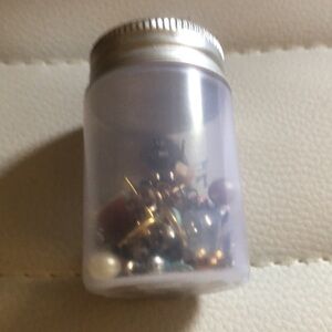 Mystery post earrings with container